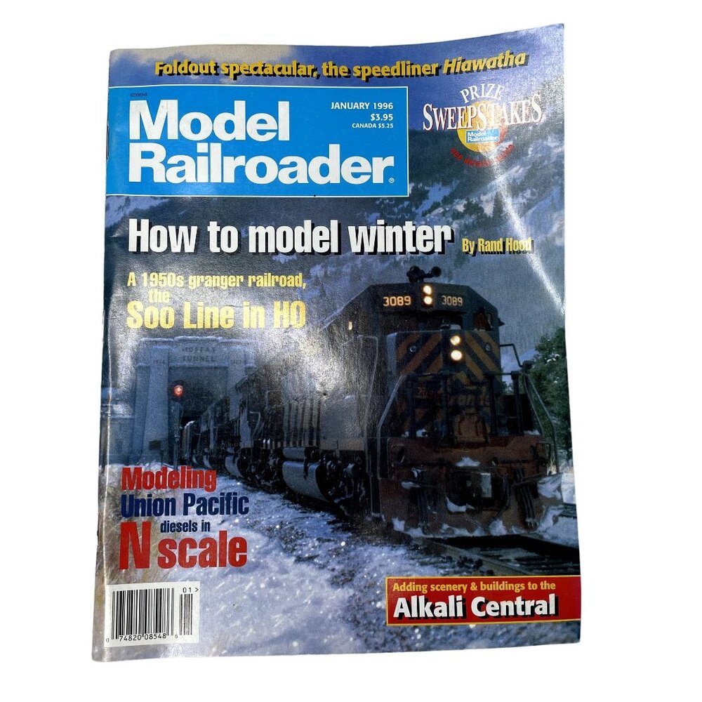 Model Railroader Magazine Back Issue u January 1996 Vol 63 No 1  Foldout Sp0eedl